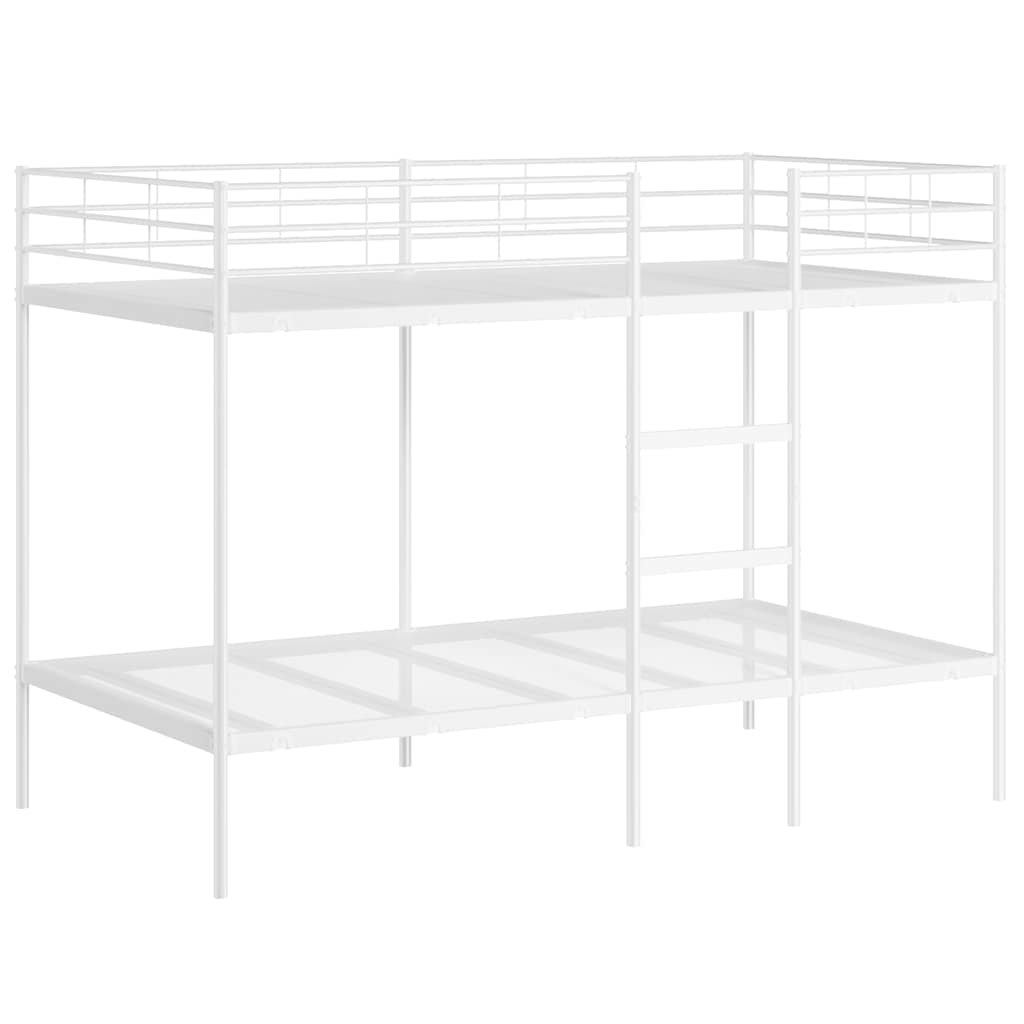 vidaXL Bunk Bed without Mattress White 100x200 cm Steel 2