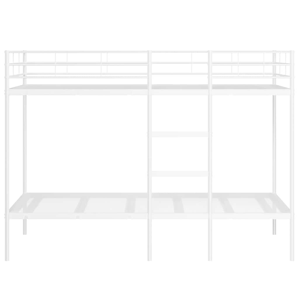 vidaXL Bunk Bed without Mattress White 100x200 cm Steel 5