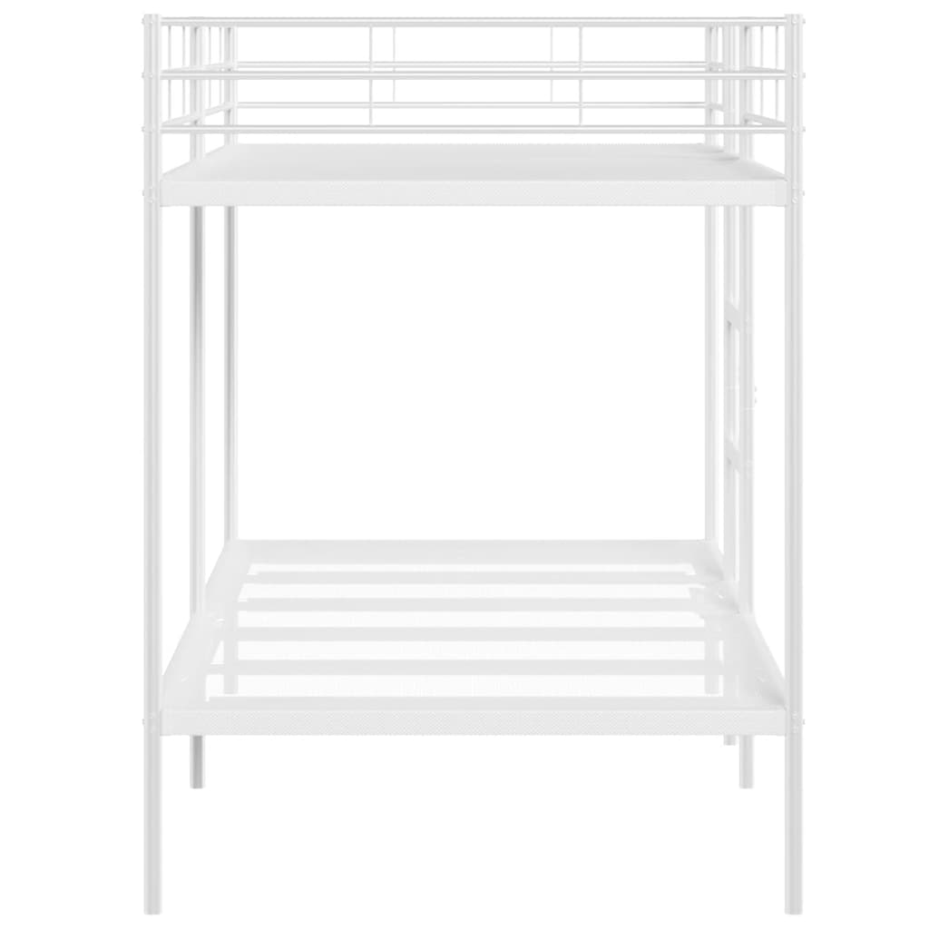 vidaXL Bunk Bed without Mattress White 100x200 cm Steel 6