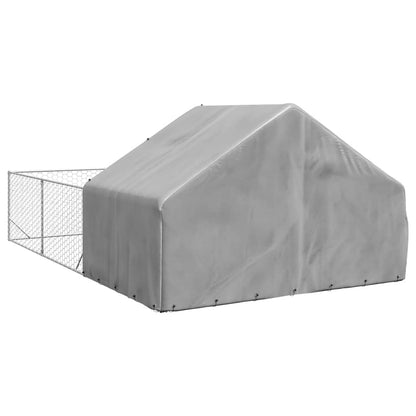 vidaXL Outdoor Dog Kennel with Run 6x3x1,9 m Galvanised Steel 5
