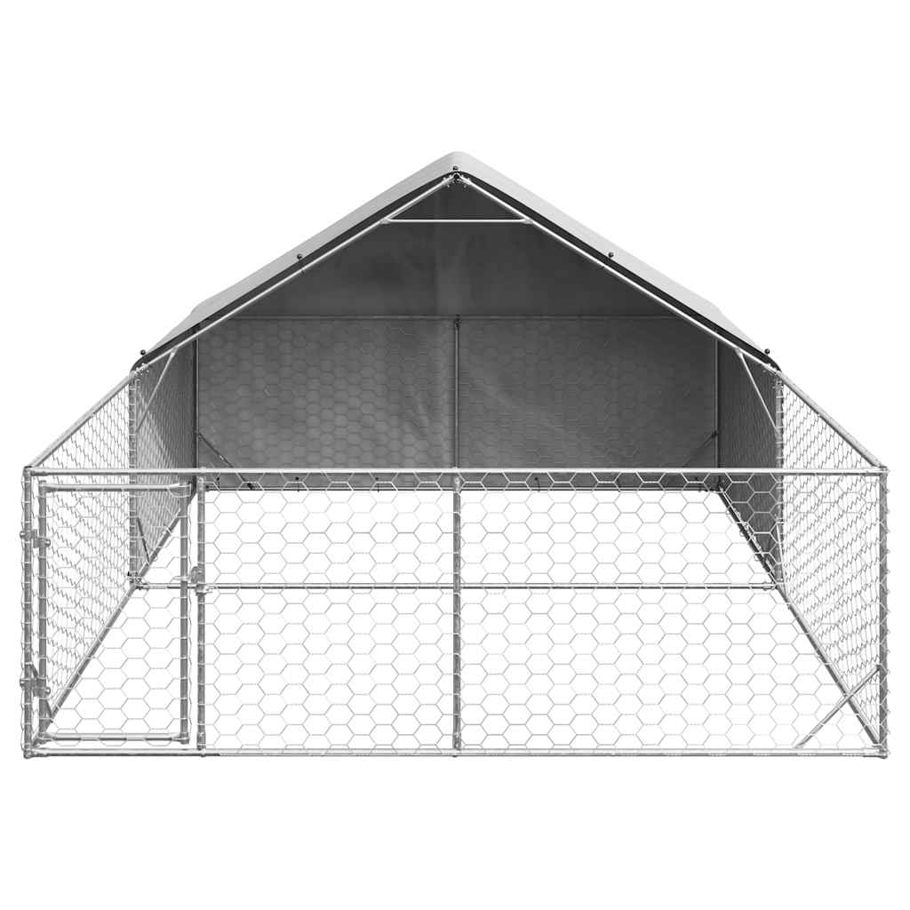 Outdoor Dog Kennel with Run 4x2x1,5 m Galvanised Steel 5 m 1.9 m 3 m