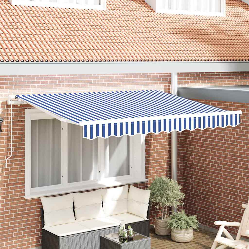 Awning Canopy Replacement for 3.5x2 m Polyester Blue and white