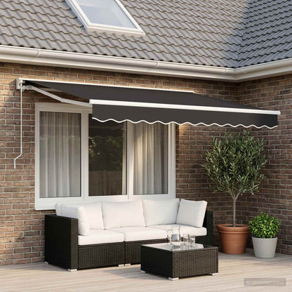 Awning Canopy Replacement for 2.5x2 m Polyester Anthracite