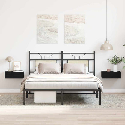 Floating Nightstands 40x30x15 cm Engineered Wood 2 pcs Black oak