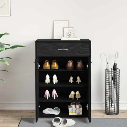 Shoe Cabinet 60x35x84 cm Engineered Wood Black oak