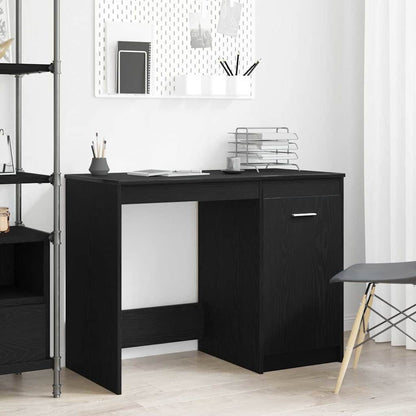Desk 100x50x76 cm Engineered Wood Black oak