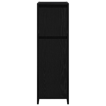 Bathroom Cabinet 30x30x95 cm Engineered Wood Black oak
