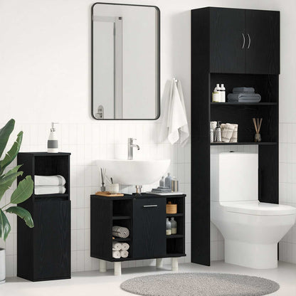 Bathroom Cabinet 60x32x53,5 cm Engineered Wood Black oak