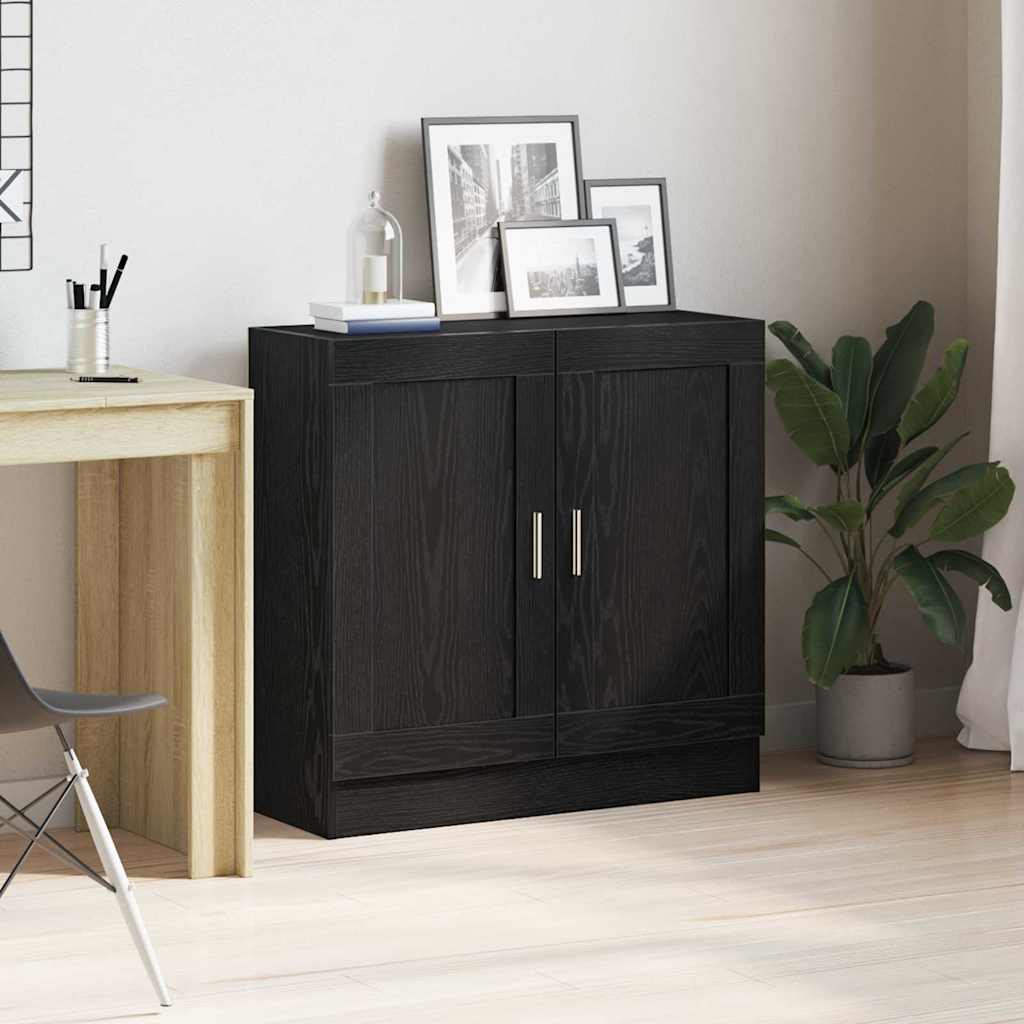 Book Cabinet 82.5x30.5x80 cm Engineered Wood Black oak