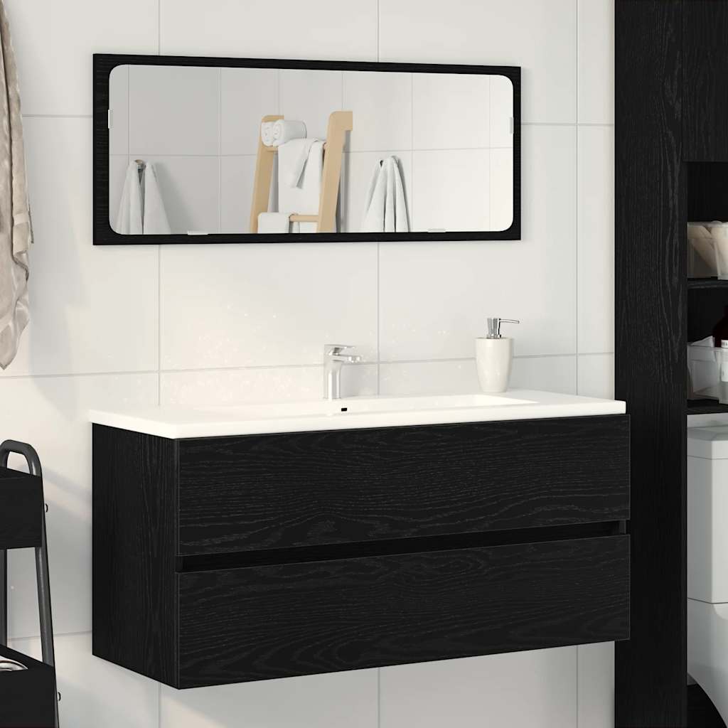 Sink Cabinet 100x38.5x45 cm Engineered Wood Black oak