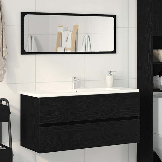 Sink Cabinet 100x38.5x45 cm Engineered Wood Black oak
