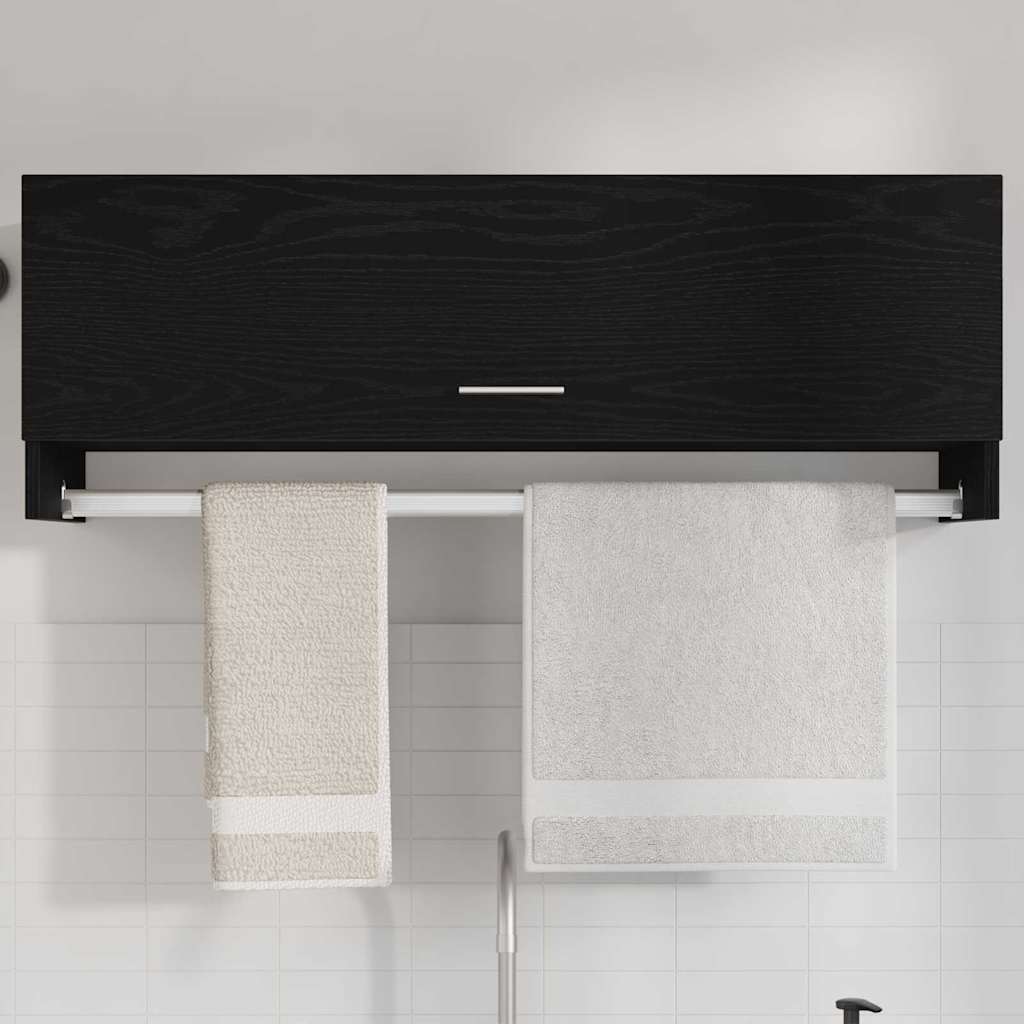 Wardrobe 100x32,5x35 cm Engineered Wood Black oak 100 x 32.5 x 35 cm