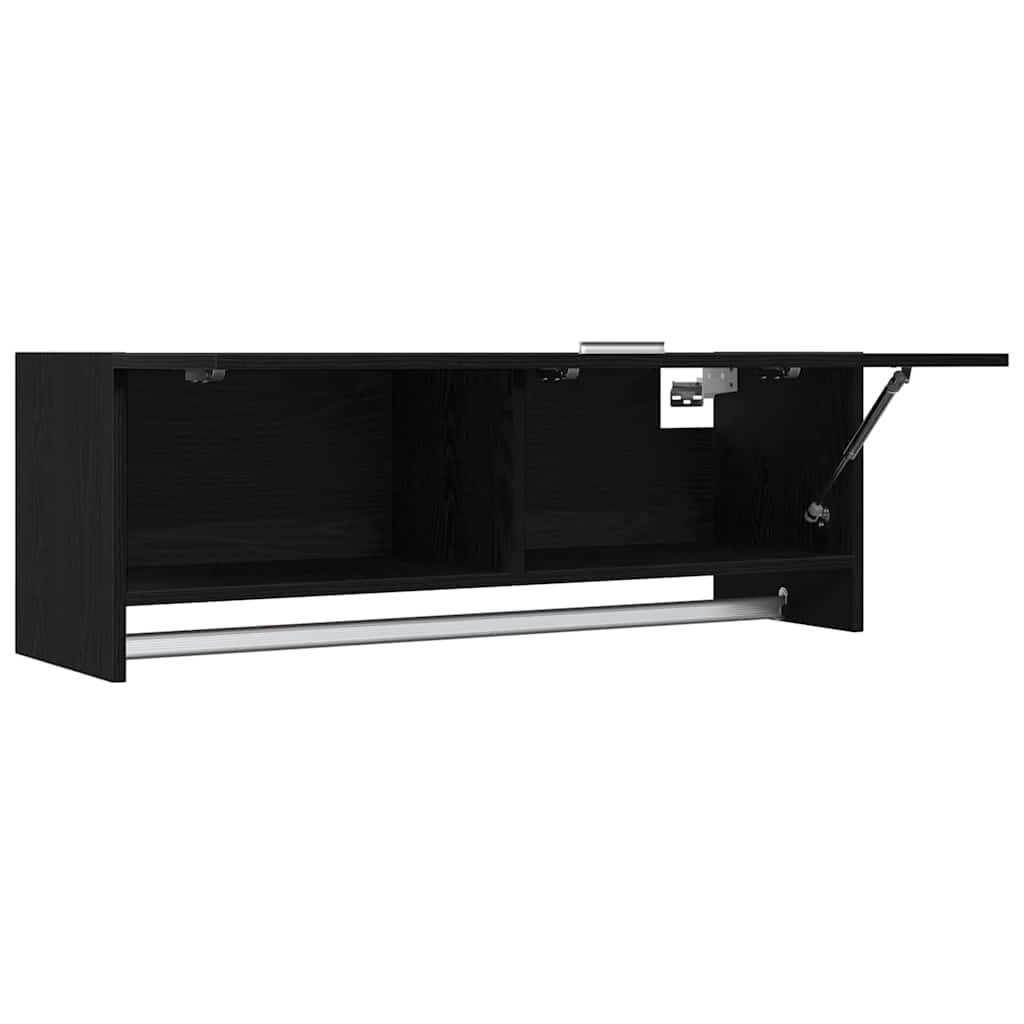 Wardrobe 100x32,5x35 cm Engineered Wood Black oak 100 x 32.5 x 35 cm