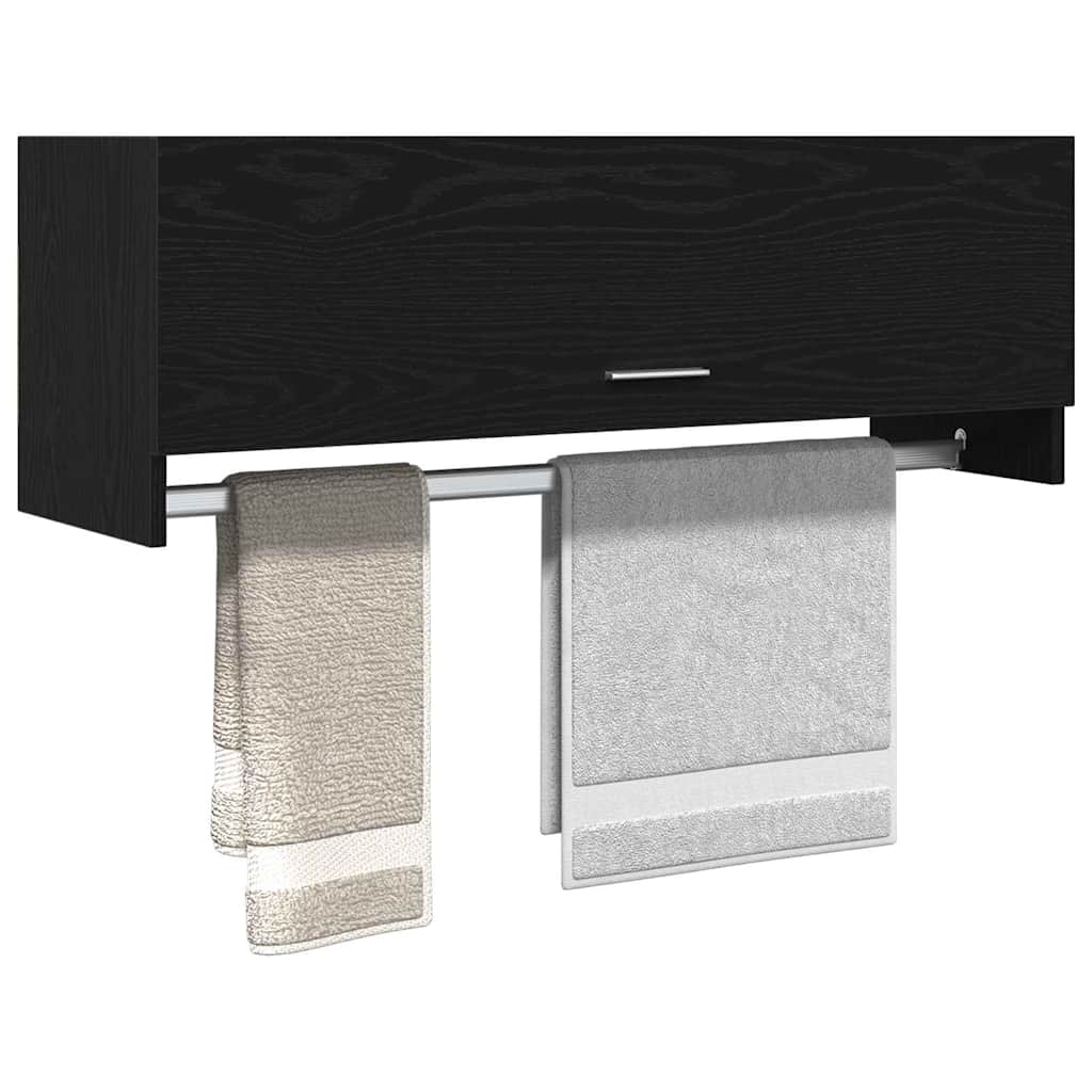 Wardrobe 100x32,5x35 cm Engineered Wood Black oak 100 x 32.5 x 35 cm