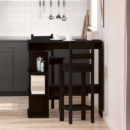 Bar Table with Storage Rack 100x50x101.5 cm Black oak