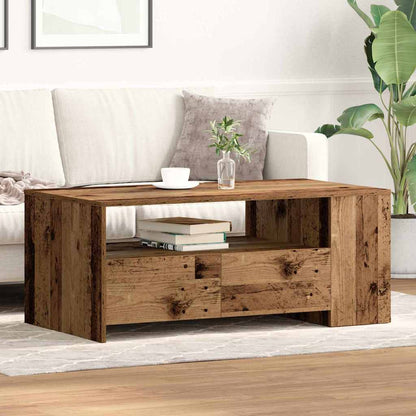 Coffee Table 102x55x42 cm Engineered Wood Old wood