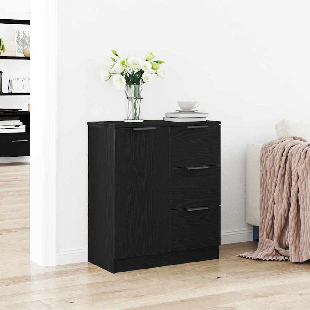 Sideboard 60x30x70 cm Engineered Wood Black oak
