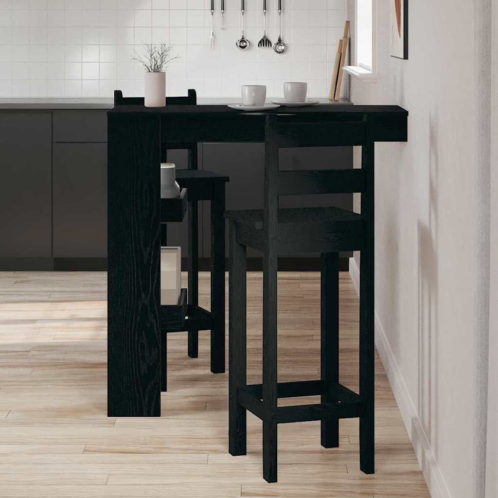 Wall Bar Table 102x45x103,5 cm Engineered Wood Black oak