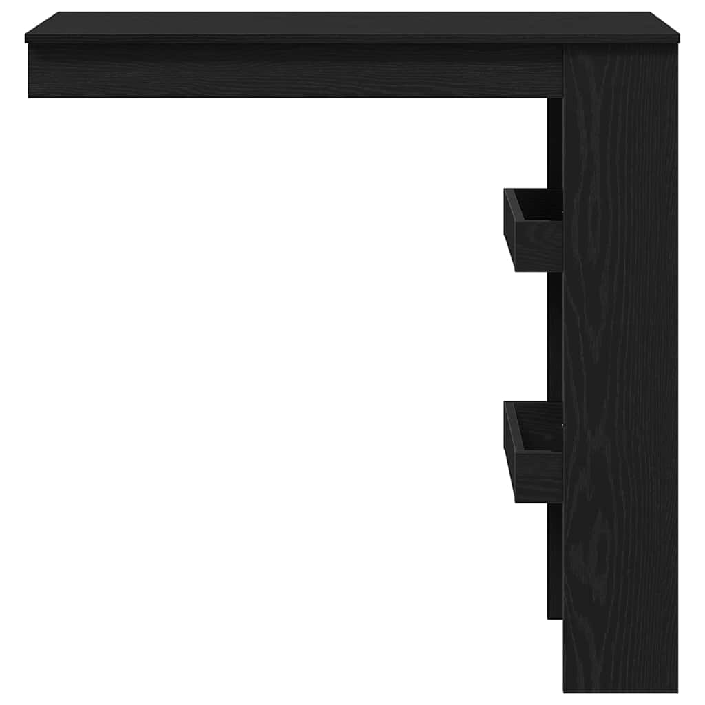 Wall Bar Table 102x45x103,5 cm Engineered Wood Black oak