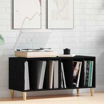 Record Cabinet 100x38x48 cm Engineered Wood Black oak