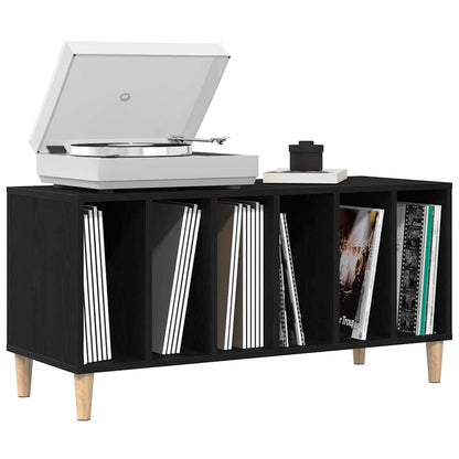 Record Cabinet 100x38x48 cm Engineered Wood Black oak
