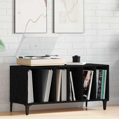 Record Cabinet 100x38x48 cm Engineered Wood Black oak