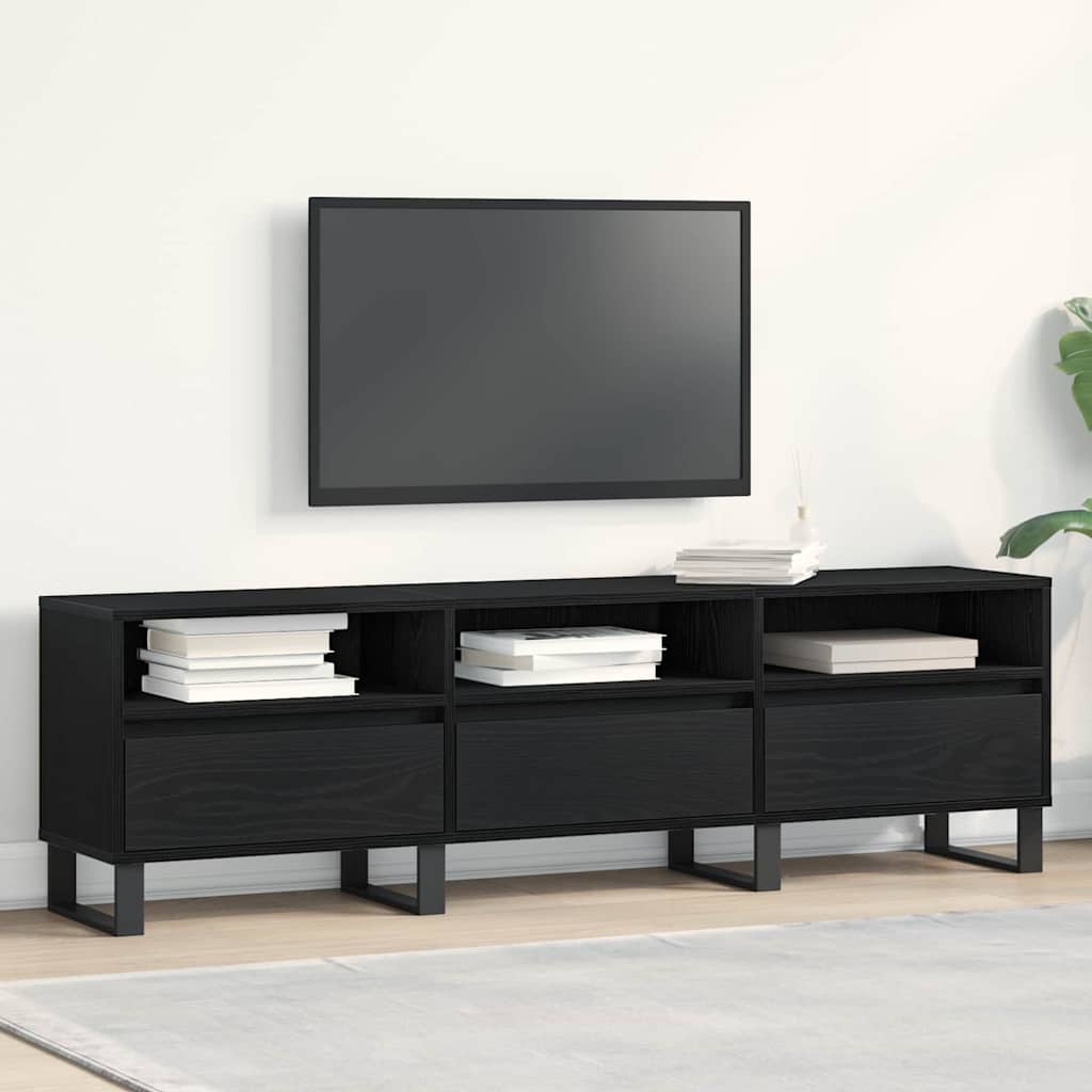 TV Cabinet 150x30x44,5 cm Engineered Wood Black oak