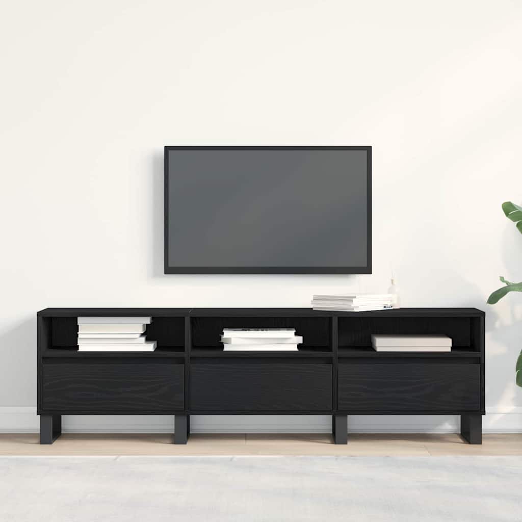 TV Cabinet 150x30x44,5 cm Engineered Wood Black oak