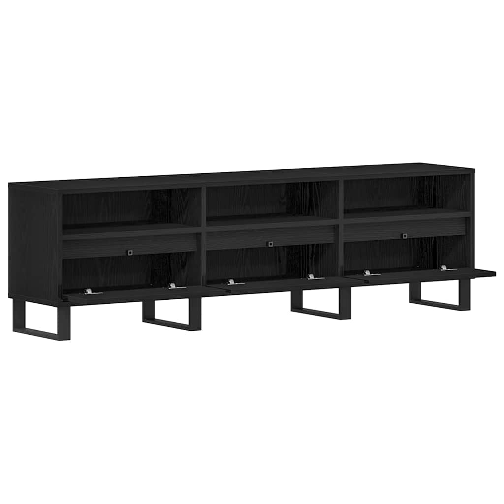 TV Cabinet 150x30x44,5 cm Engineered Wood Black oak