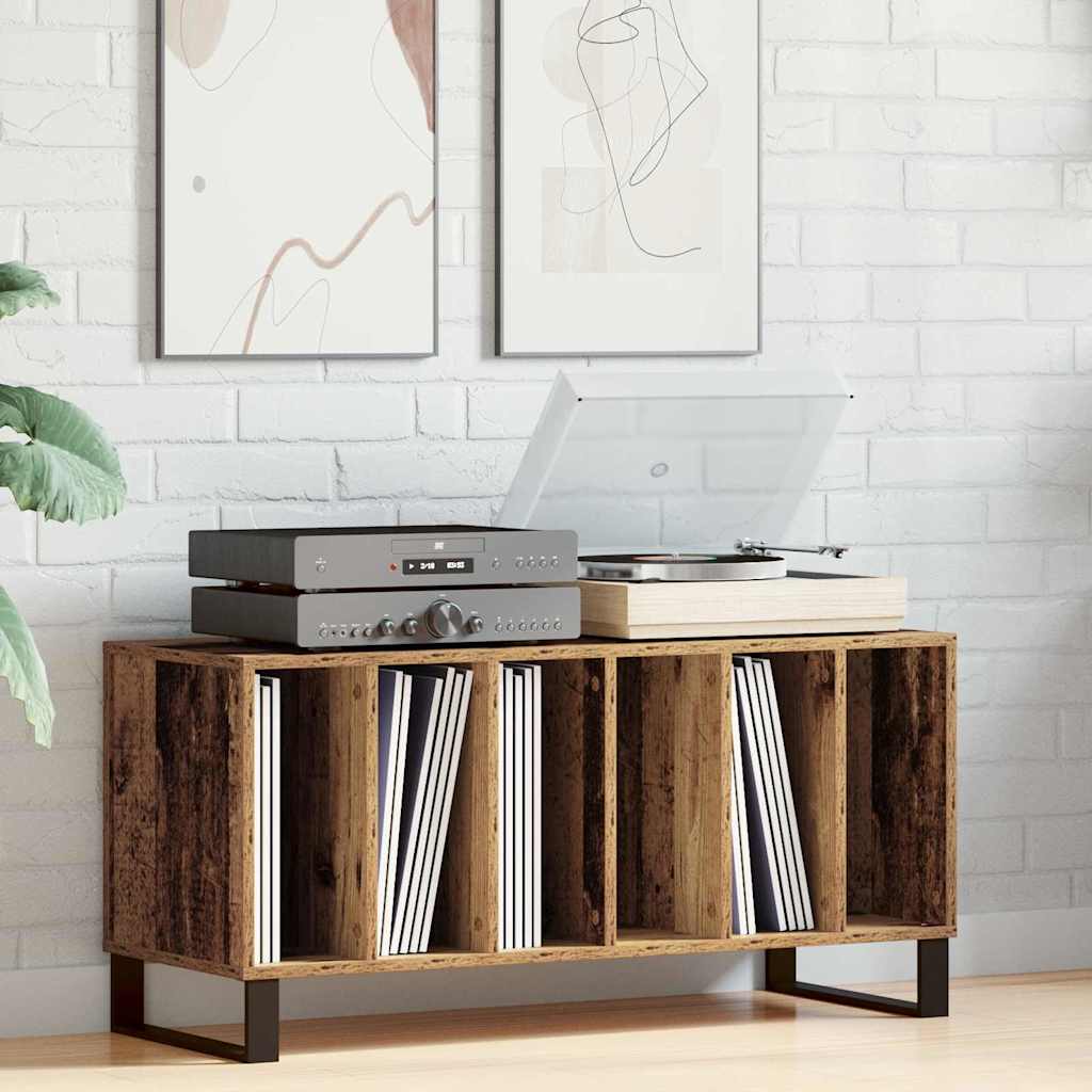Record Cabinet 100x38x48 cm Engineered Wood Old wood