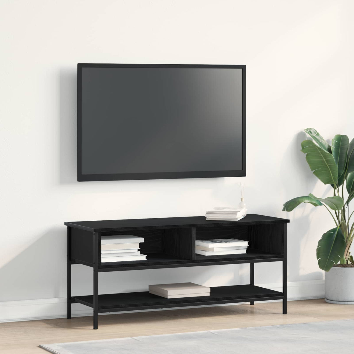TV Cabinet 100x35x45 cm Engineered Wood Black oak