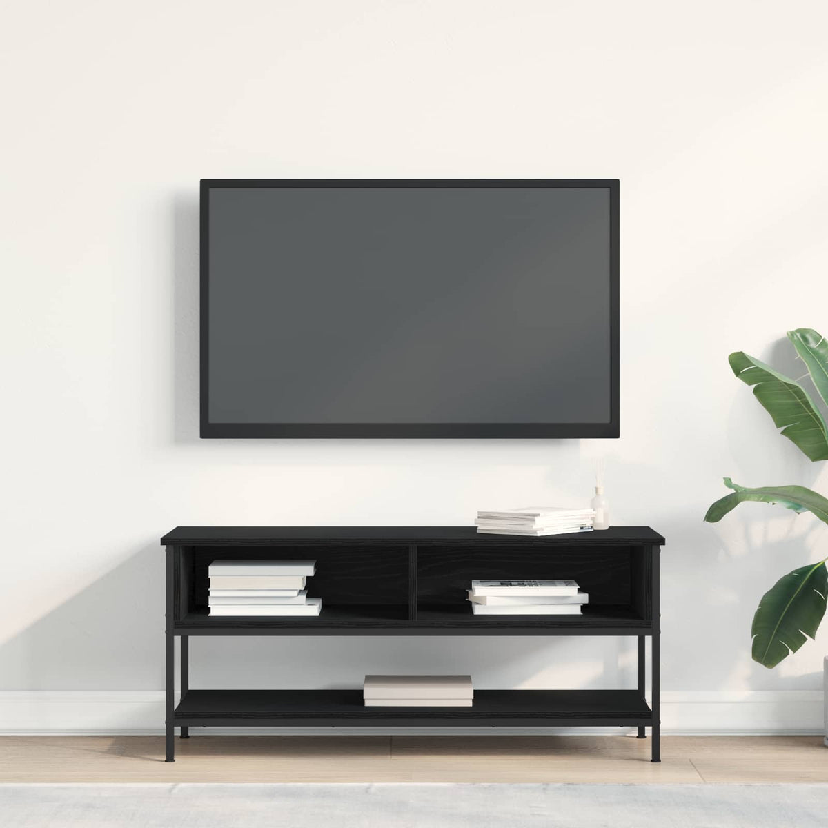 TV Cabinet 100x35x45 cm Engineered Wood Black oak