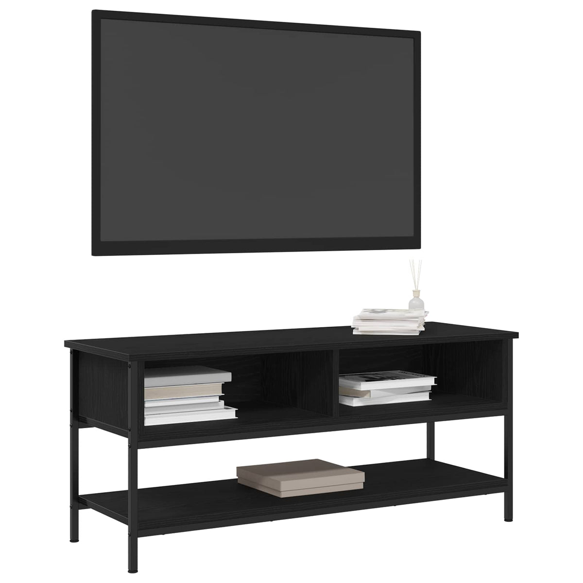 TV Cabinet 100x35x45 cm Engineered Wood Black oak