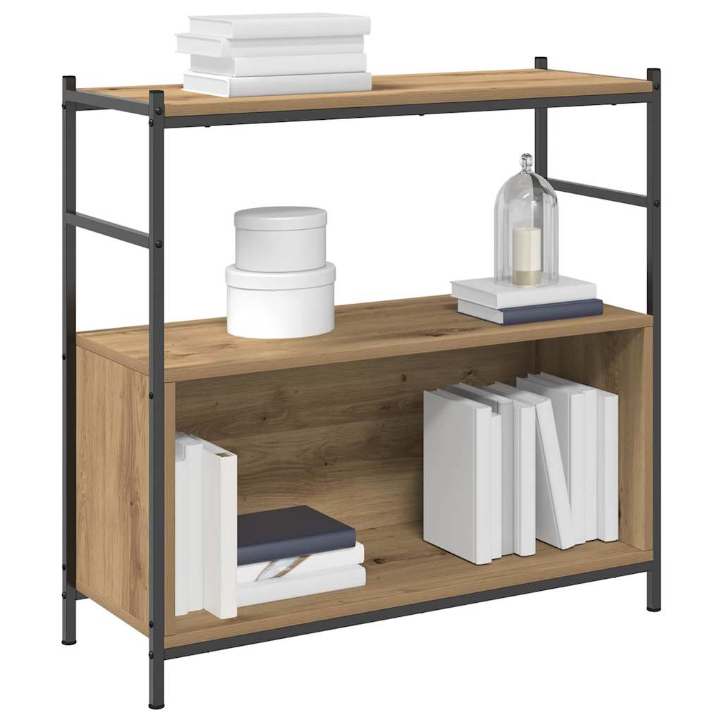 Bookshelf 80x30x78,5 cm Engineered Wood and Iron Artisan oak