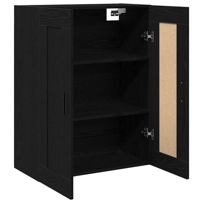Wall Mounted Cabinet 69,5x34x90 cm Engineered Wood Black oak