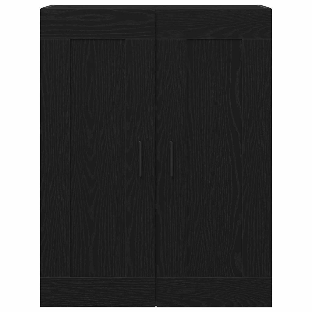 Wall Mounted Cabinet 69,5x34x90 cm Engineered Wood Black oak