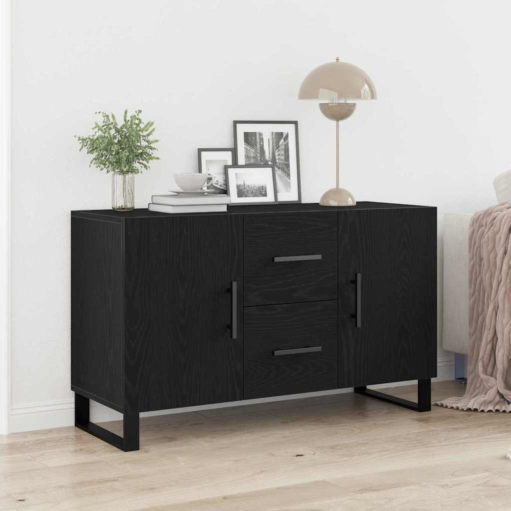 Sideboard 100x36x60 cm Engineered Wood Black oak
