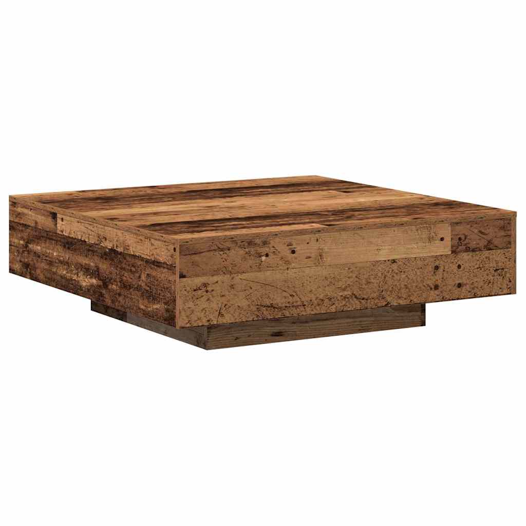 Coffee Table 100x100x31 cm Engineered Wood Old wood