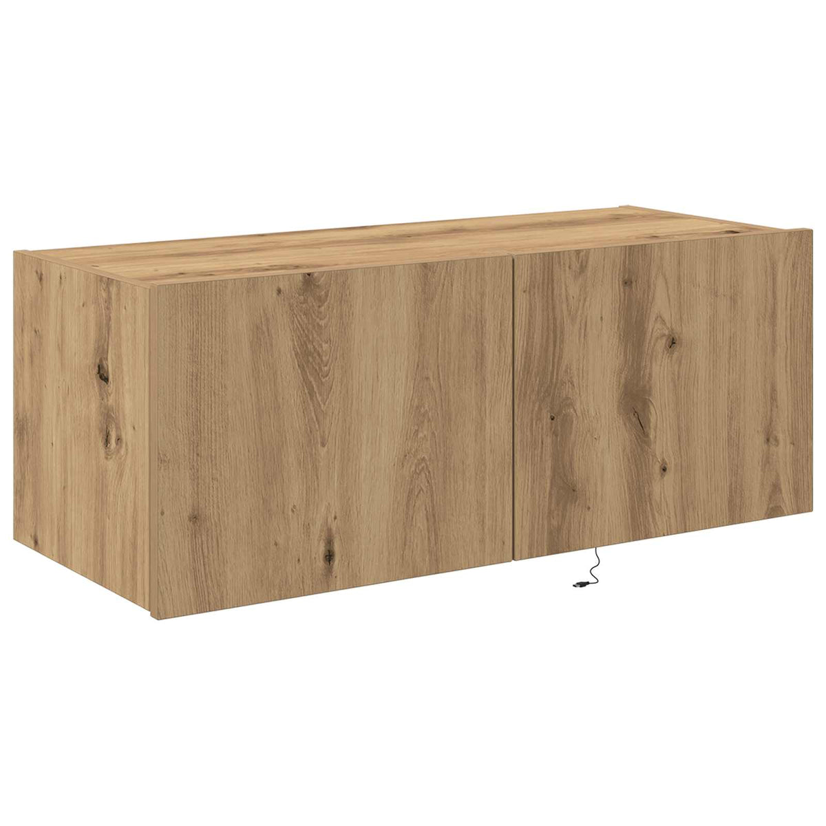 TV Wall Cabinet with LED Lights Width 80 cm Artisan oak 31 cm