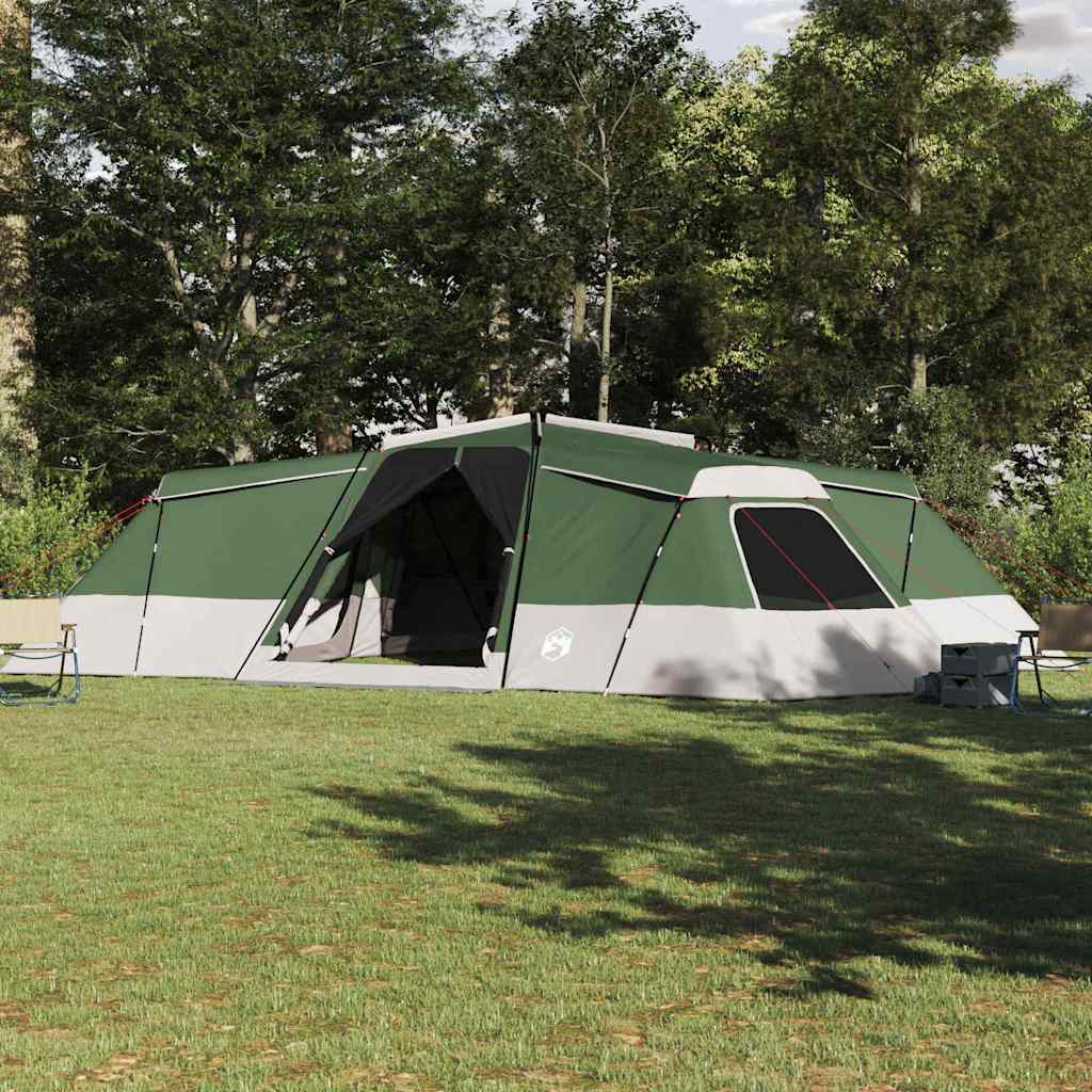 vidaXL Family Tent 16-Person Green Taffeta Waterproof 1