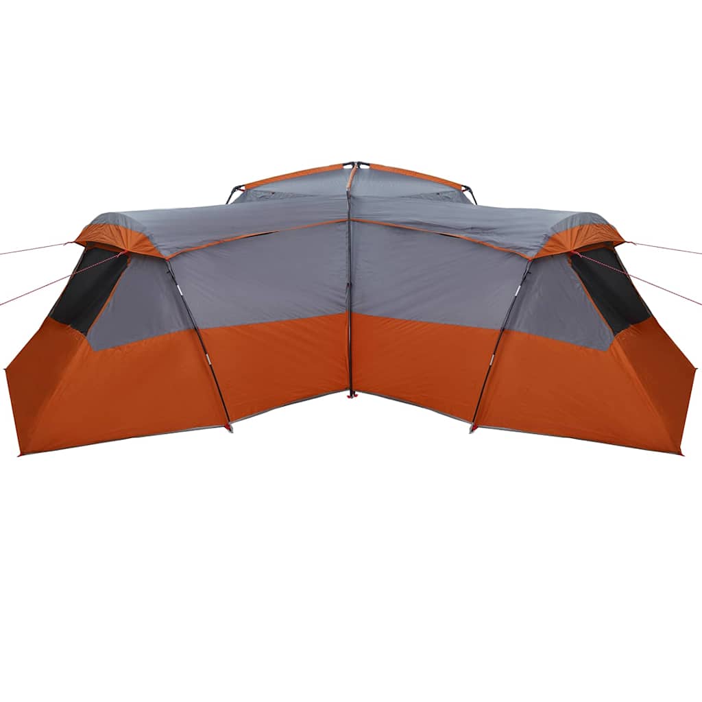 vidaXL Family Tent 16-Person Grey and Orange Taffeta Waterproof 5