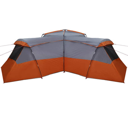 vidaXL Family Tent 16-Person Grey and Orange Taffeta Waterproof 5