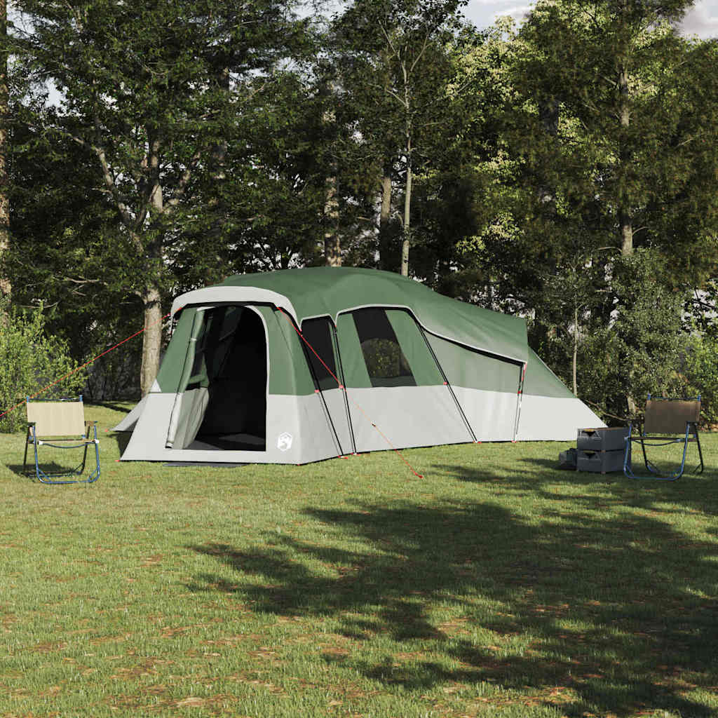 vidaXL Family Tent 20-Person Green Taffeta Waterproof 1