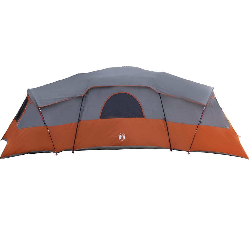 vidaXL Family Tent 20-Person Grey and Orange Taffeta Waterproof 5