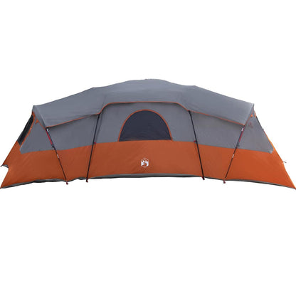 vidaXL Family Tent 20-Person Grey and Orange Taffeta Waterproof 5