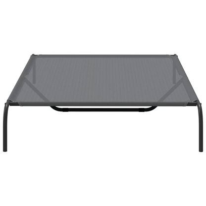 Elevated Dog Bed 150x90x20 cm and Steel Textilene Grey