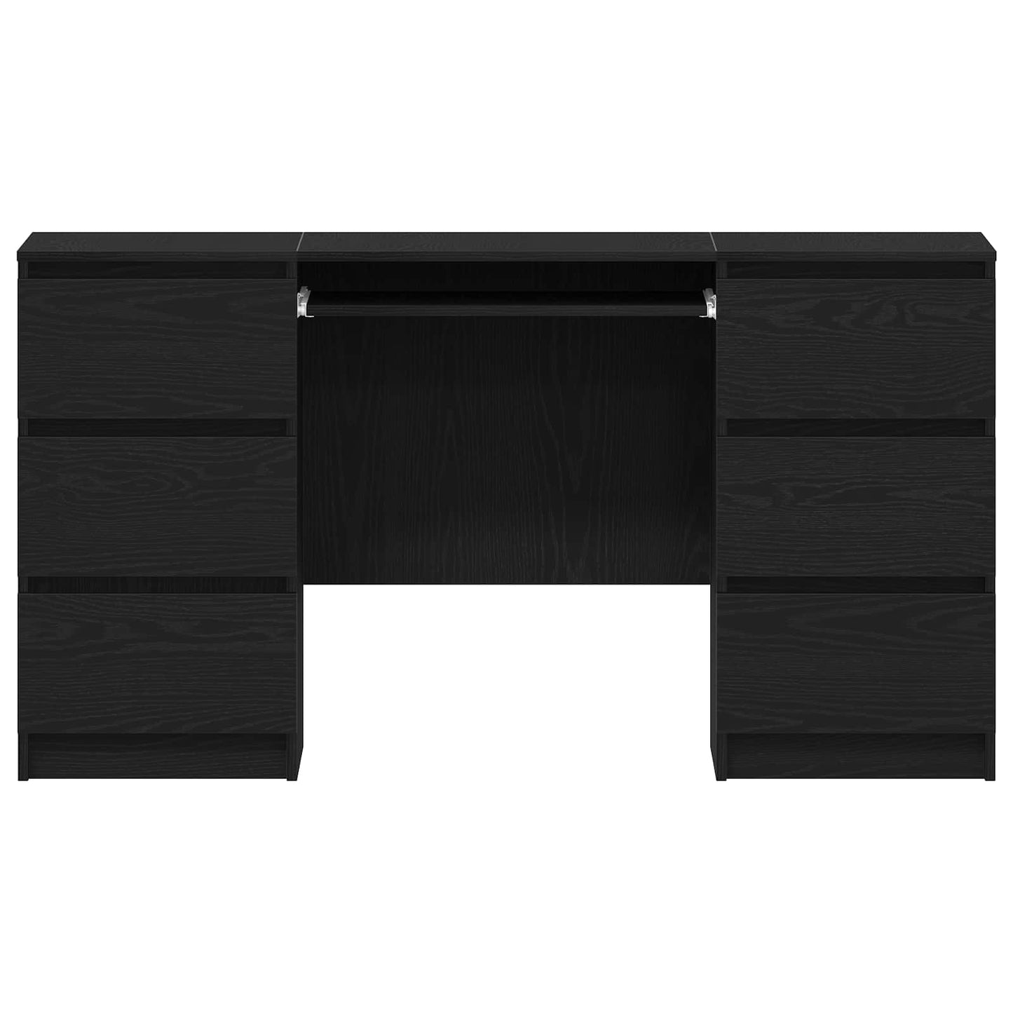 vidaXL Desk Black Oak Engineered Wood 140 x 50 x 76 cm 6