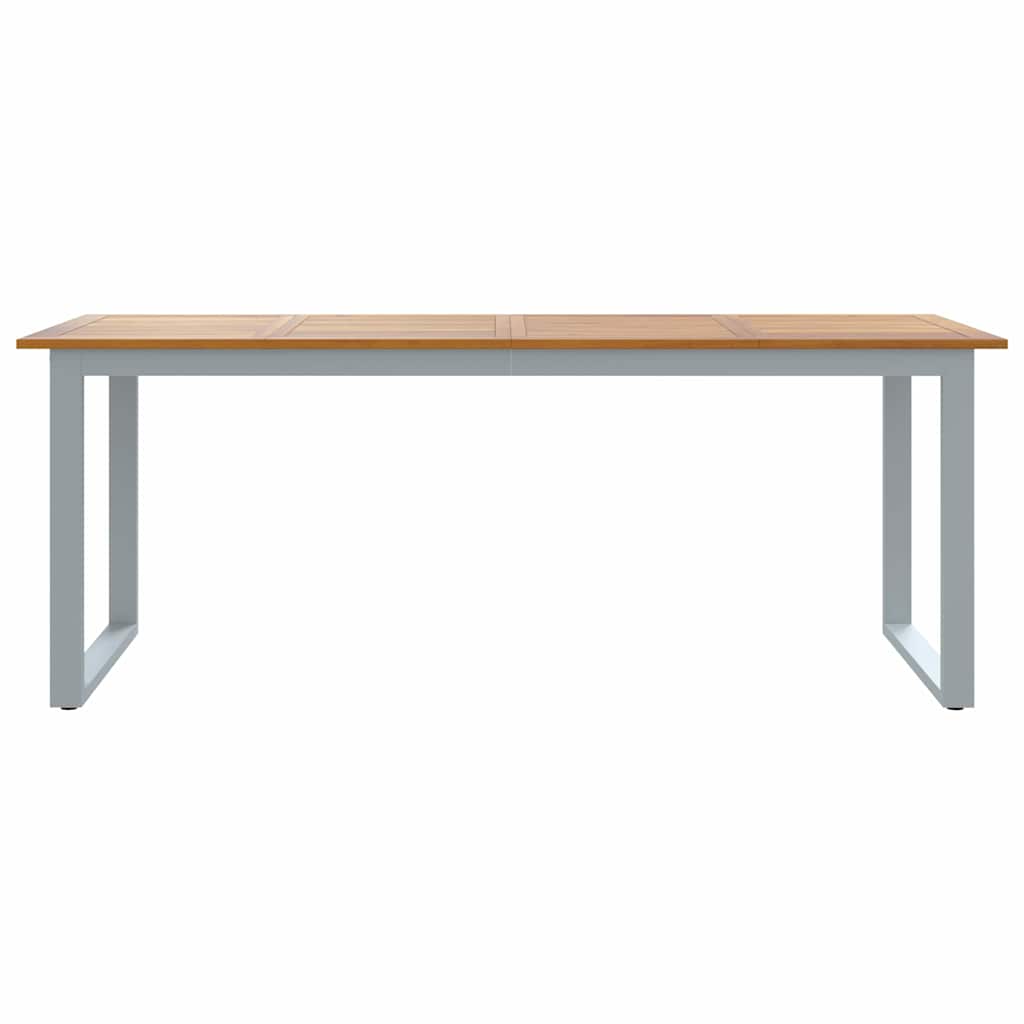 vidaXL Garden Table Grey 200 x 90 x 75 cm Solid Acacia Wood 5