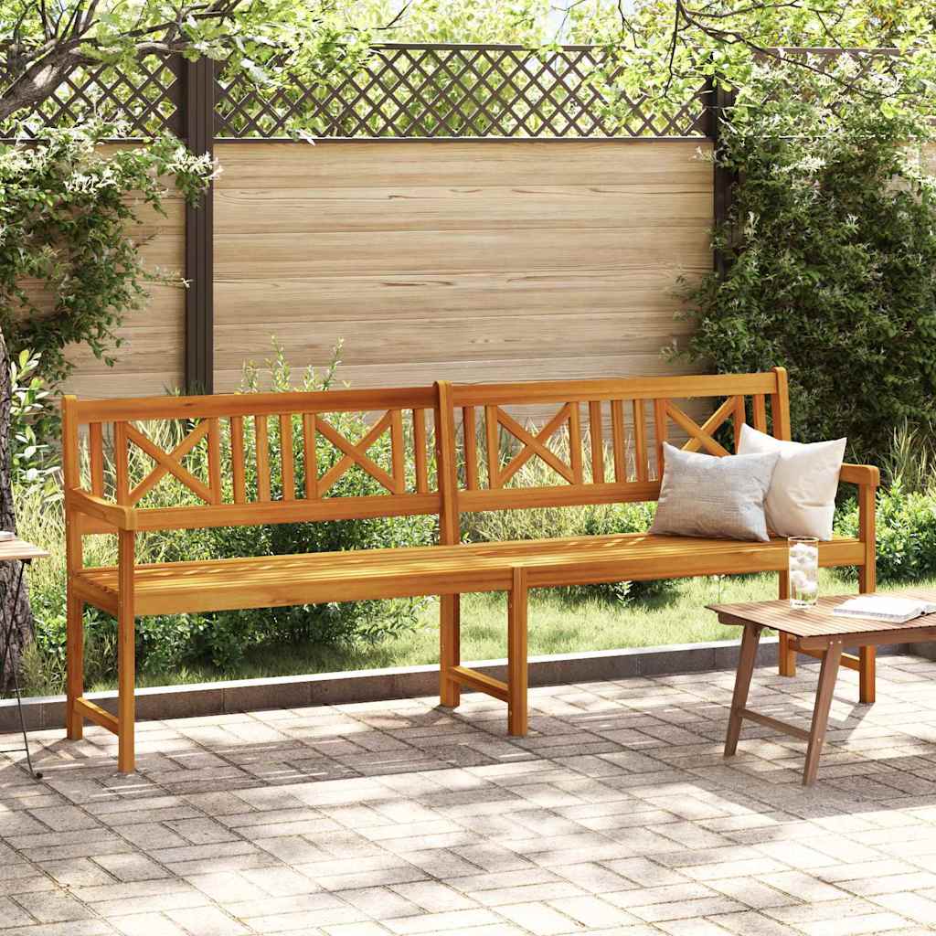 vidaXL Outdoor Bench Natural 220 x 56 x 90 cm Solid Acacia Wood 1