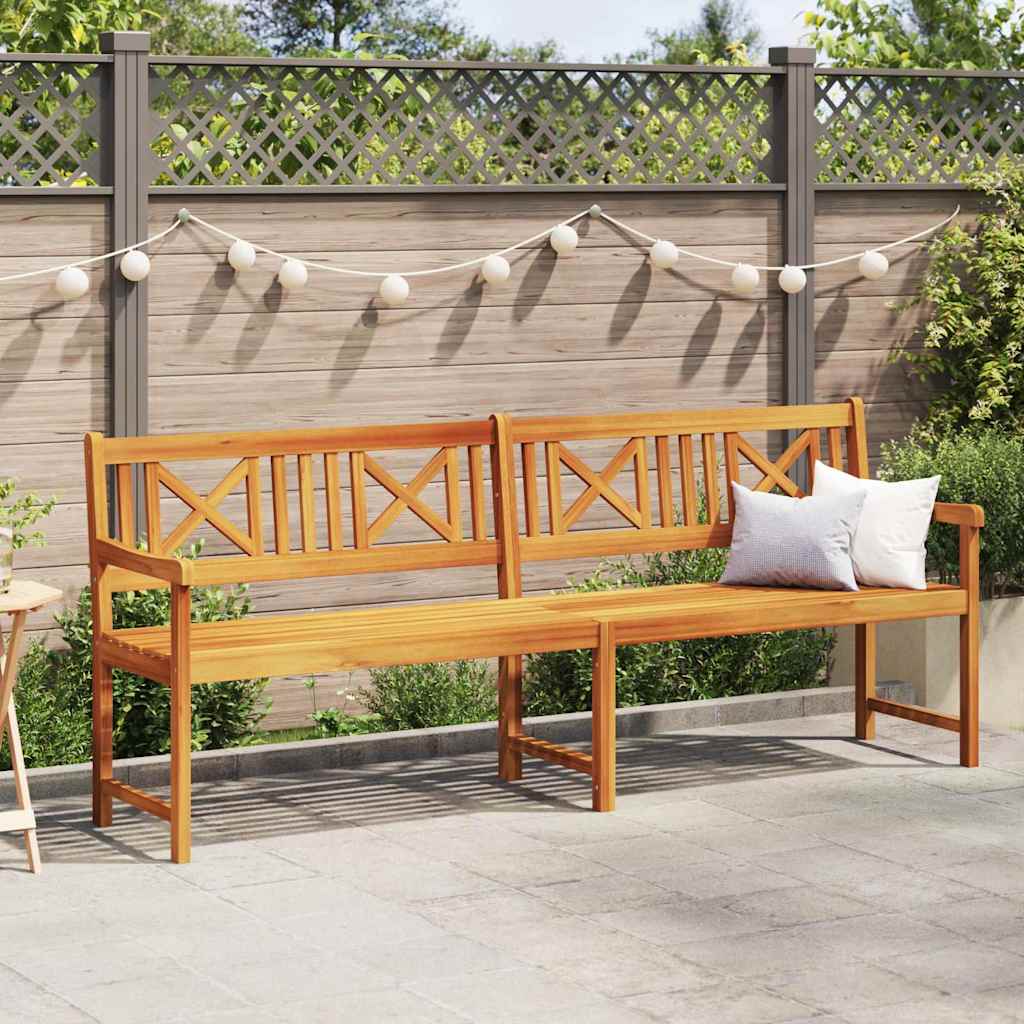 vidaXL Outdoor Bench Natural 220 x 56 x 90 cm Solid Acacia Wood 3